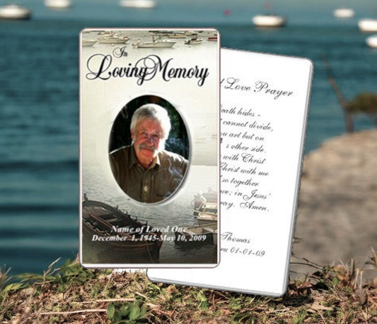 Fishing Prayer Card Template - The Funeral Program Site