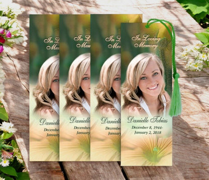 Floral Memorial Bookmark Done For You Design & Print (Pack of 50) - The Funeral Program Site