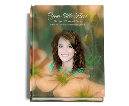 Floral Perfect Bind Memorial Funeral Guest Book - The Funeral Program Site