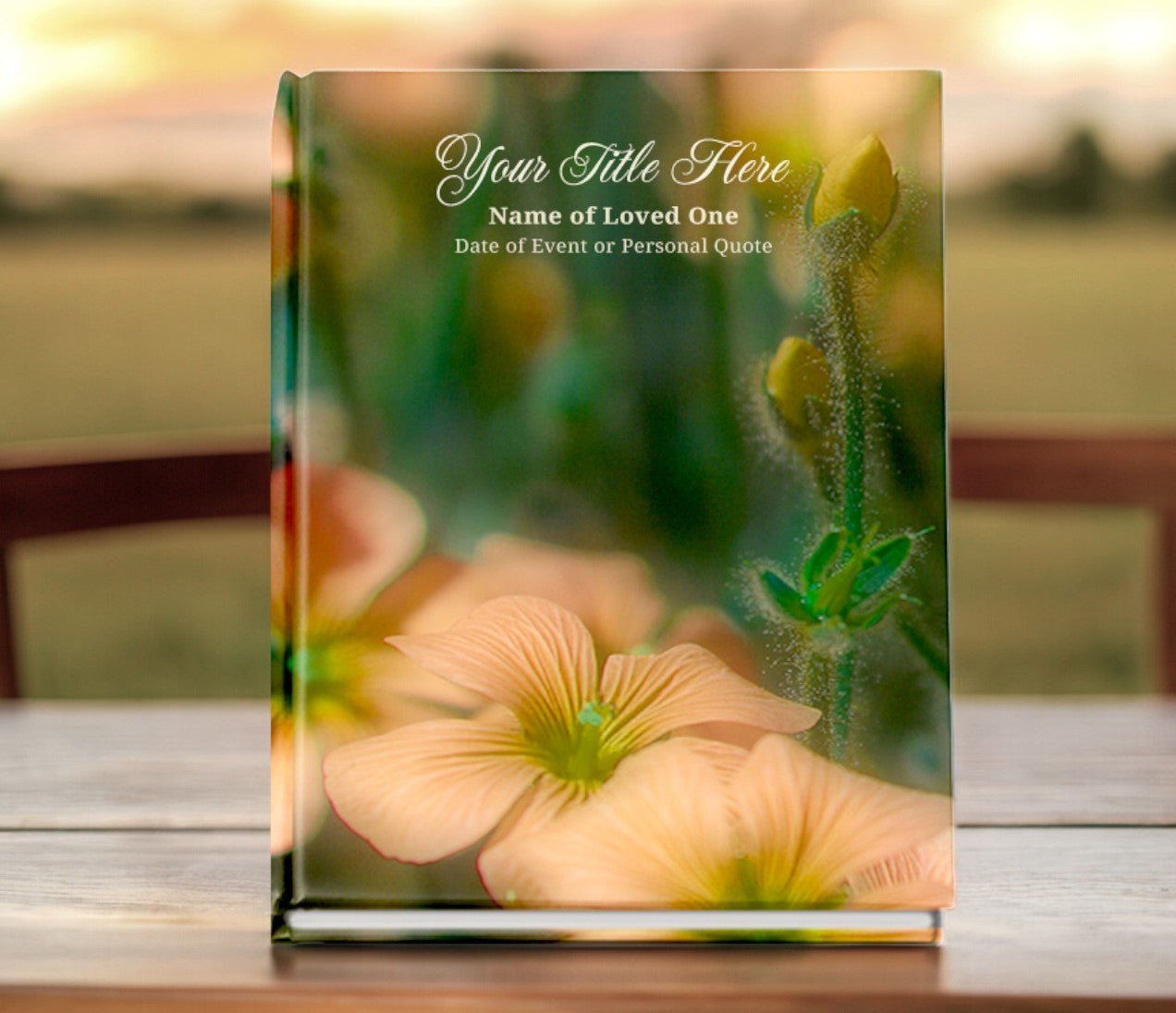 Floral Perfect Bind Memorial Funeral Guest Book - The Funeral Program Site