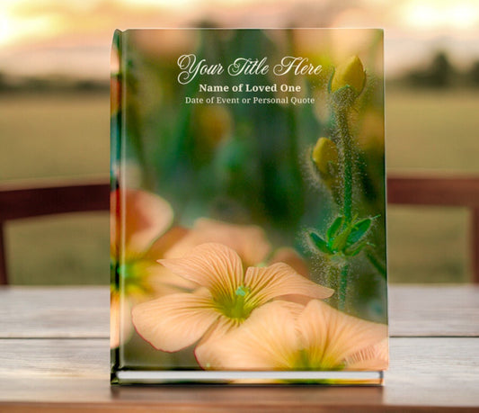 Floral Perfect Bind Memorial Funeral Guest Book - The Funeral Program Site