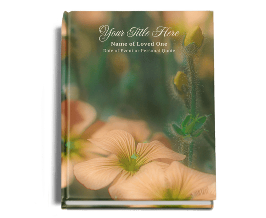 Floral Perfect Bind Memorial Funeral Guest Book - The Funeral Program Site