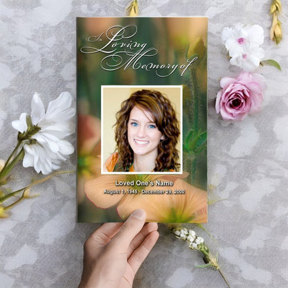 Floral Funeral Program Template - The Funeral Program Site