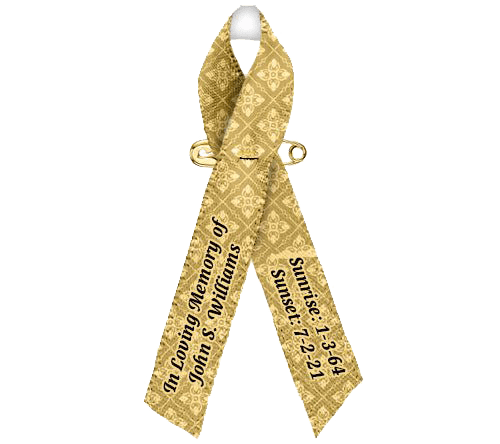 Flourish Custom Awareness Ribbon - Pack of 10 - The Funeral Program Site