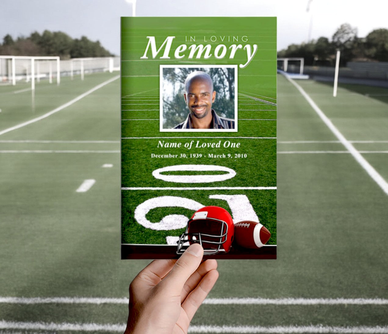 Football Funeral Program Template