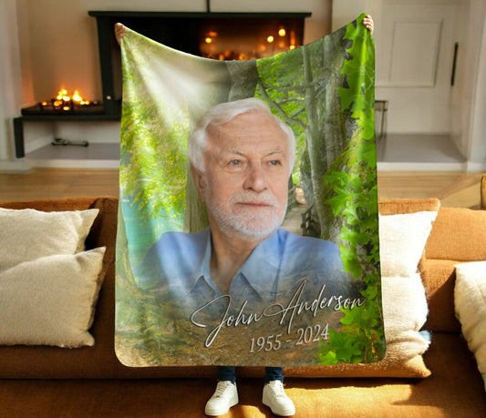 Forest Memorial Blanket Sherpa Throw - The Funeral Program Site