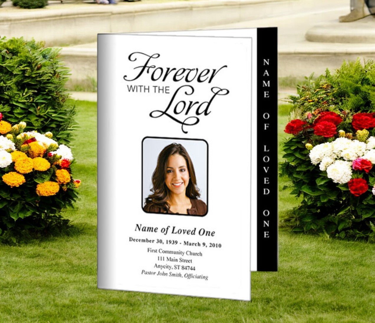 Forever 4 - Sided Graduated Funeral Program Template - The Funeral Program Site