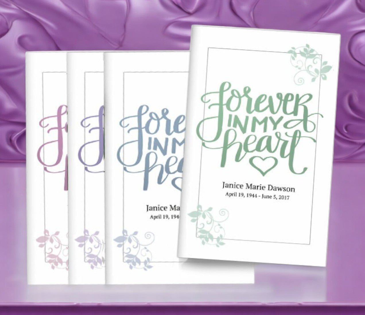 Forever Bifold Funeral Program Design & Print (Pack of 50) - The Funeral Program Site