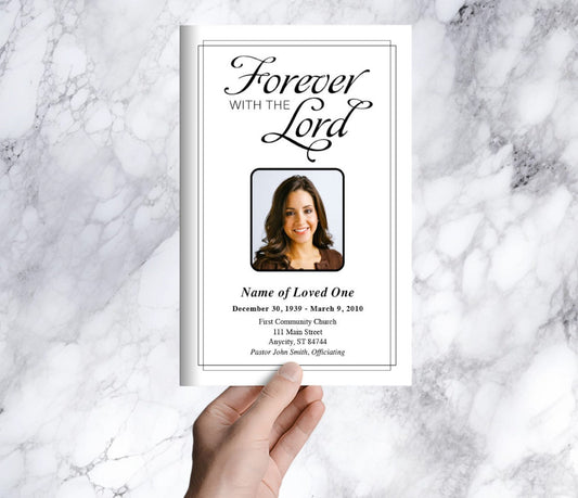 Forever Funeral Program Template - The Funeral Program Site