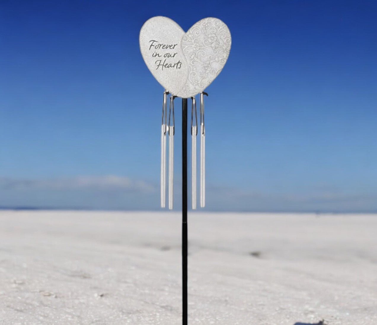 Forever In Our Hearts Garden Chimes Stake - The Funeral Program Site