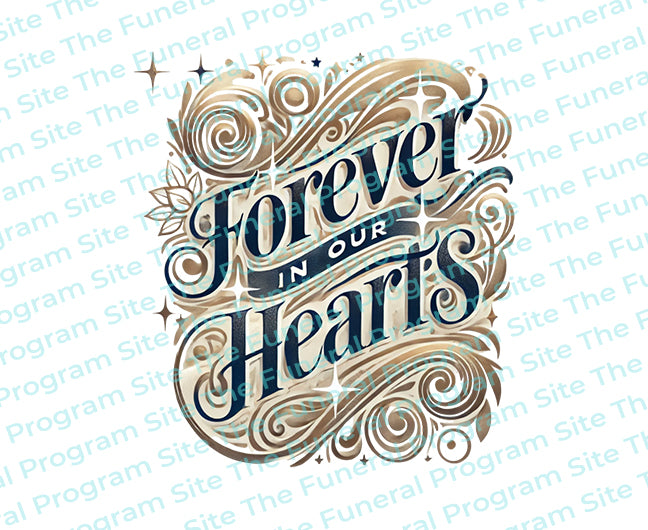 Forever In Our Hearts Funeral Program Title