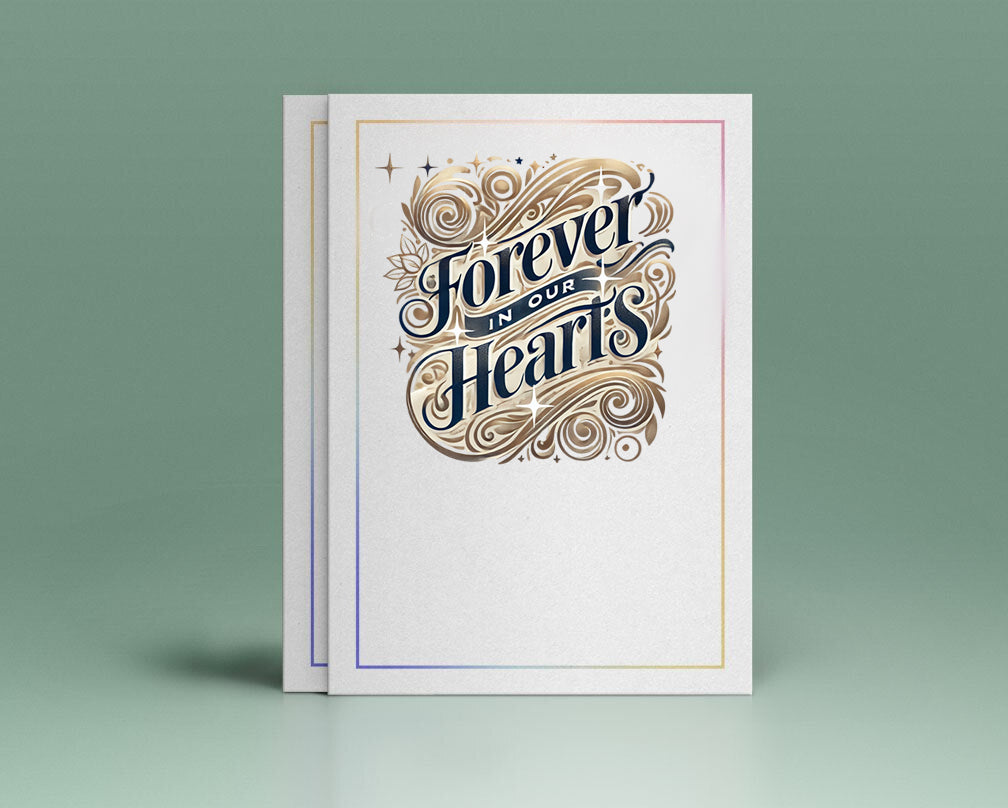 Forever In Our Hearts Funeral Program Title