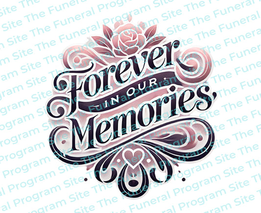 Forever in Our Memories Funeral Program Title