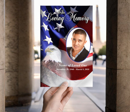 Freedom Funeral Program Template