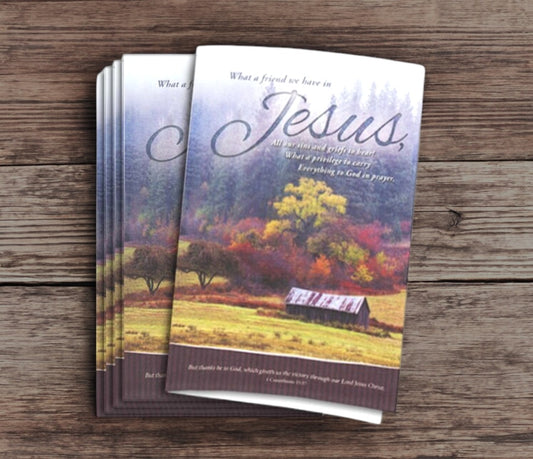 Friend In Jesus Memorial Funeral Program Paper (Pack of 25)