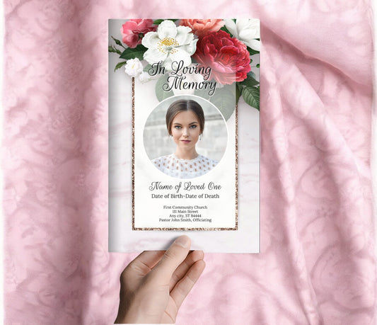 Cluster Online Funeral Program Template