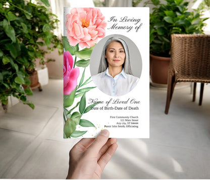 Botanic Online Funeral Program Template