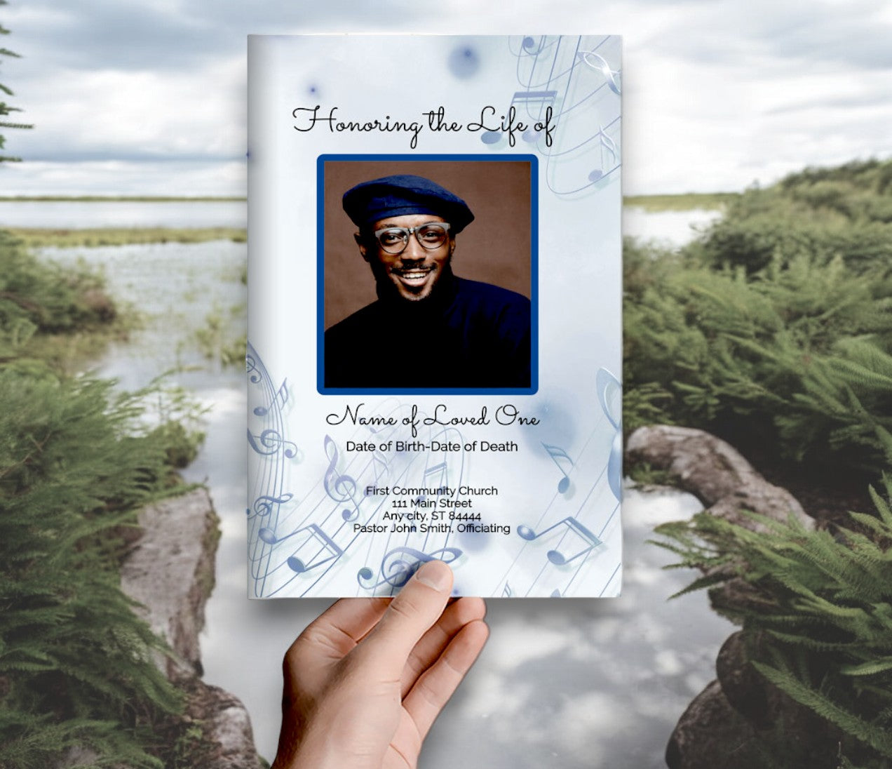 Song Online Funeral Program Template