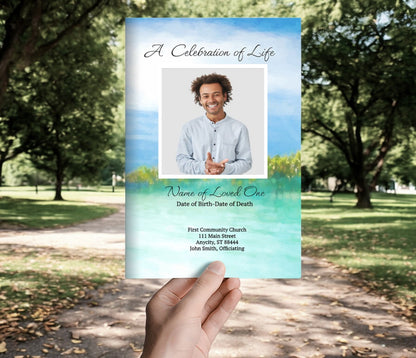 MidSummer Online Funeral Program Template