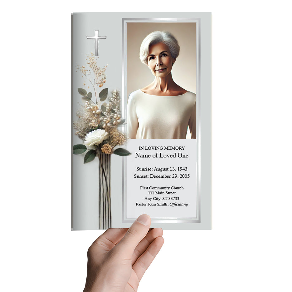 Sleek Funeral Program Template