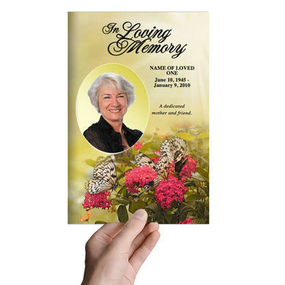 Bouquet Funeral Program Template