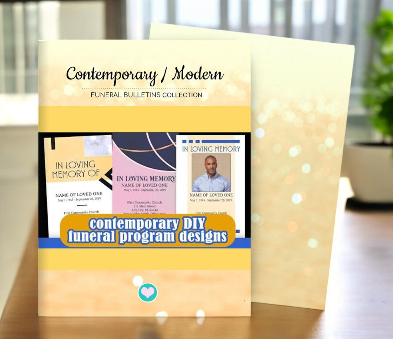 Contemporary Modern Printable Funeral Program Catalog