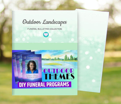 Outdoor Landscapes Printable Funeral Program Catalog