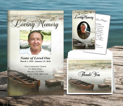 Funeral Stationery Template Bundle - Fishing - The Funeral Program Site