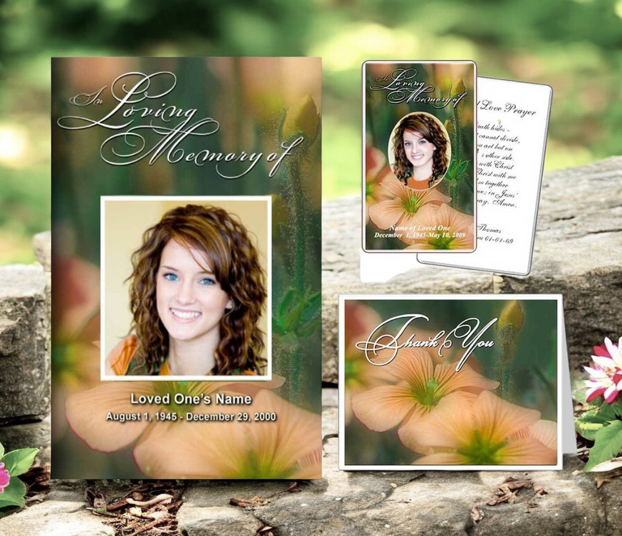 Funeral Stationery Template Bundle - Floral - The Funeral Program Site