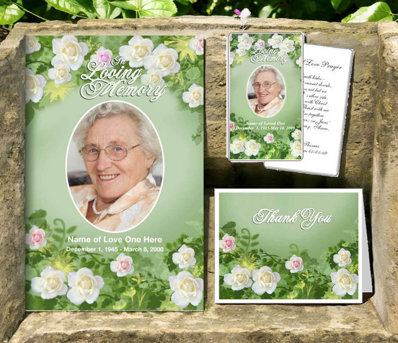 Funeral Stationery Template Bundle - Garden - The Funeral Program Site