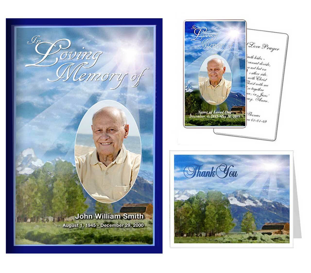 Funeral Stationery Template Bundle - Outdoor - The Funeral Program Site