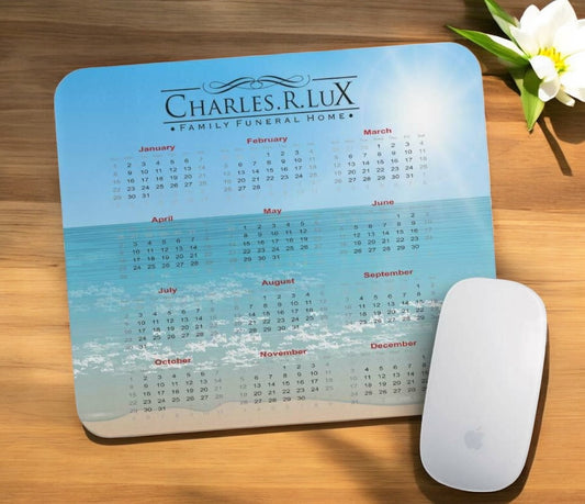 Funeral Home Personalized Mouse Pad Logo - Calendar Design