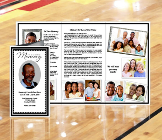 Gallant Trifold Funeral Brochure Template