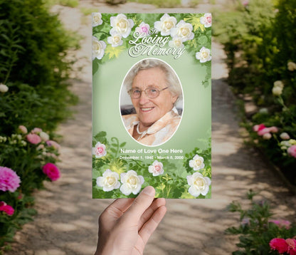 Garden Funeral Program Template - The Funeral Program Site