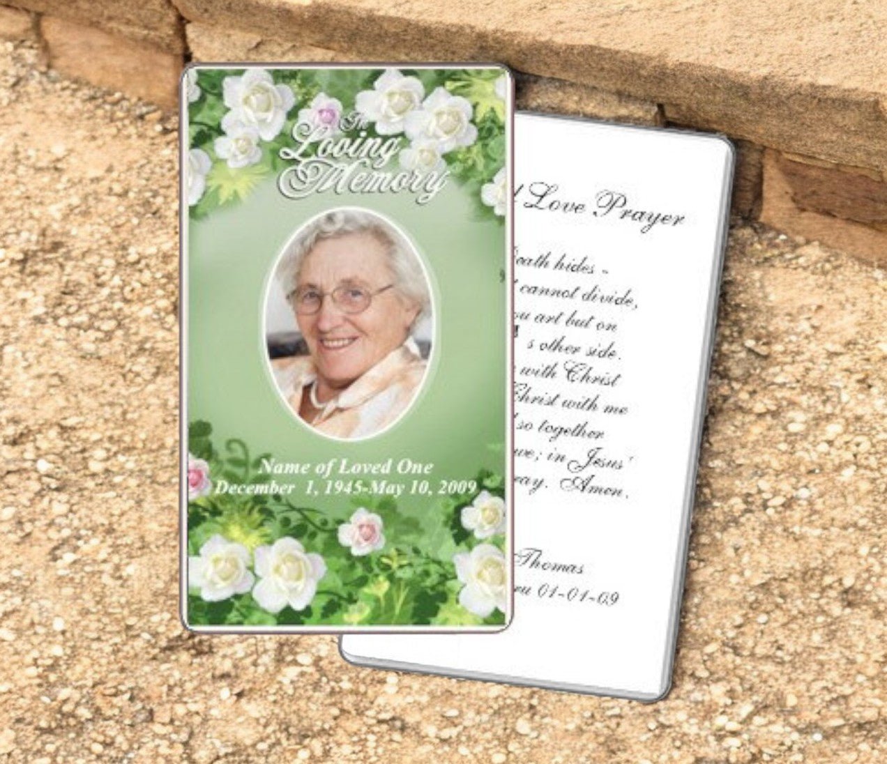 Garden Prayer Card Template - The Funeral Program Site