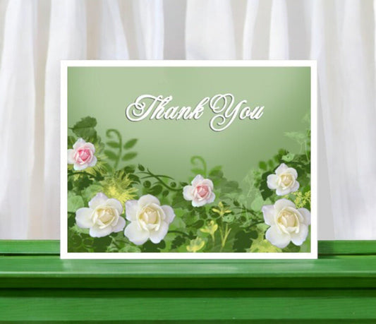 Garden Thank You Card Template - The Funeral Program Site