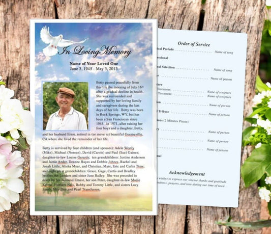 Gardener Funeral Flyer Template - The Funeral Program Site