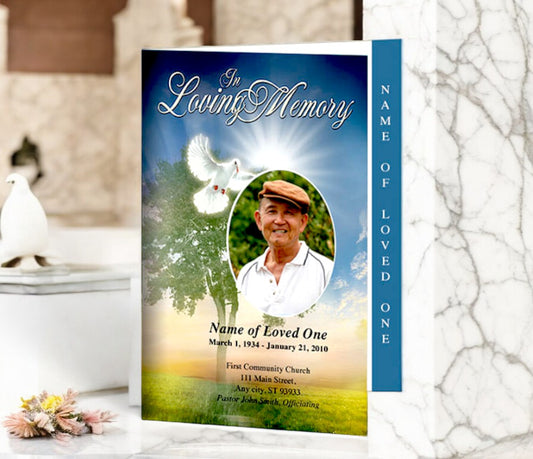 Gardener 4-Sided Graduated Funeral Program Template