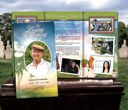 Gardener TriFold Funeral Brochure Template