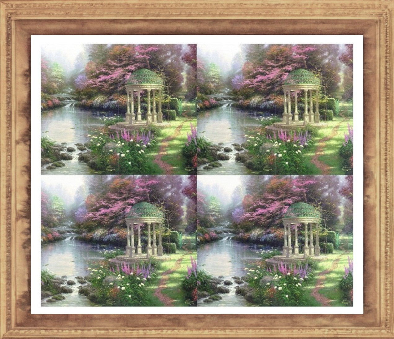 Thomas Kinkade Garden of Prayer Funeral Prayer Card Paper (Pack of 24)