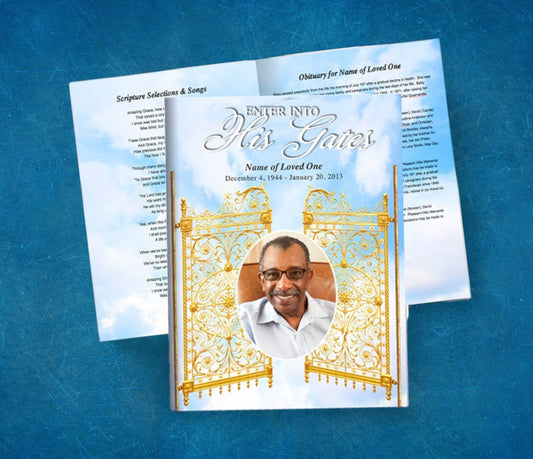 Gates Funeral Booklet Template - The Funeral Program Site