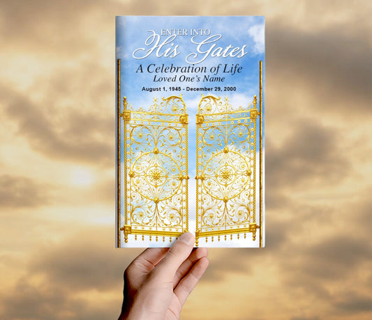 Gates Funeral Program Template