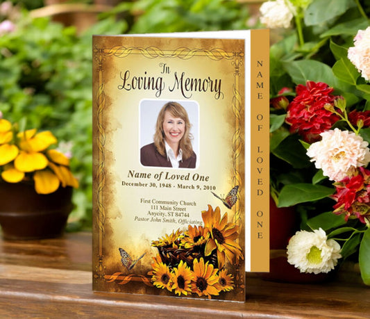 Genesis 4-Sided Graduated Funeral Program Template