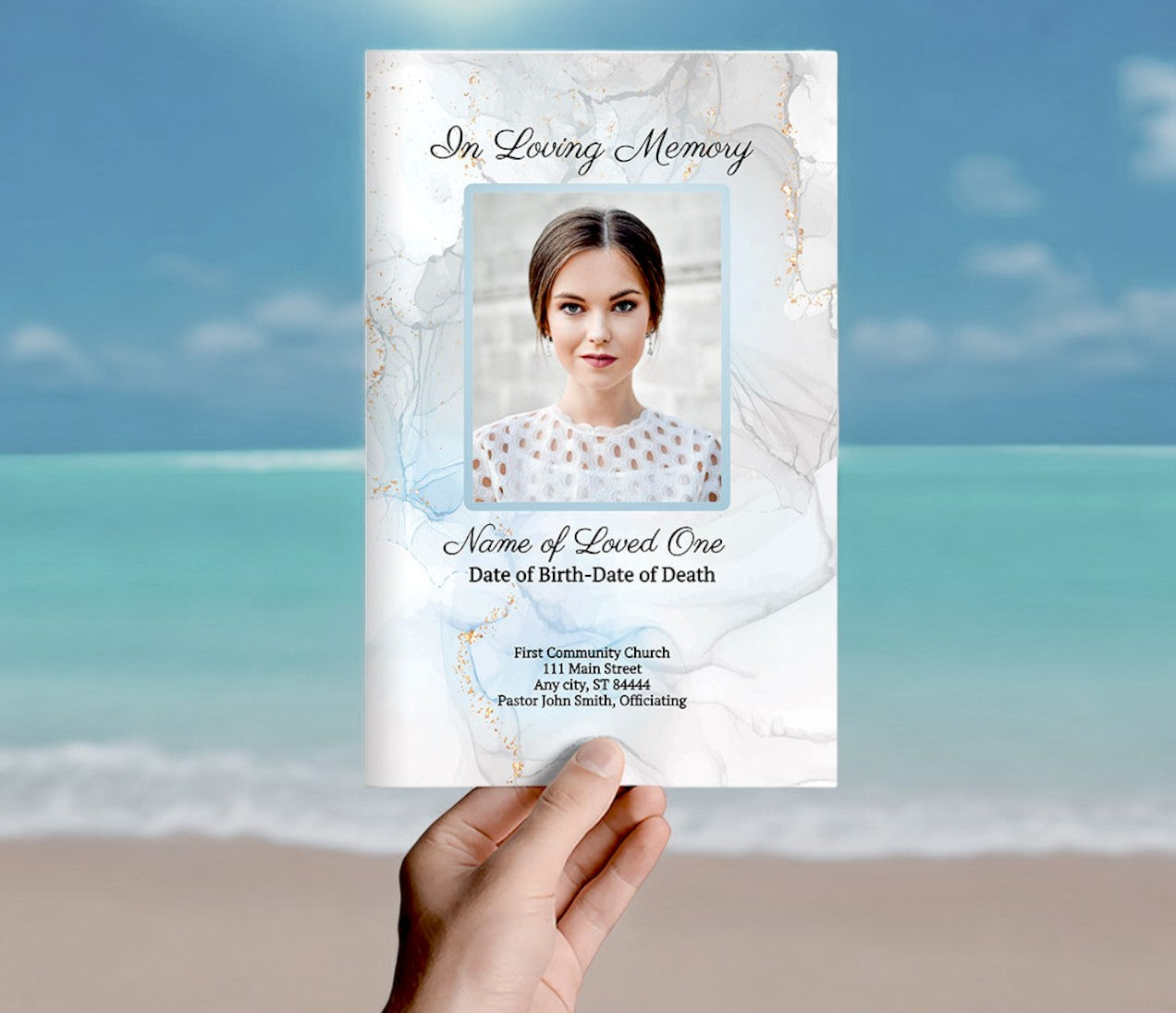 Glitz Online Funeral Program Template