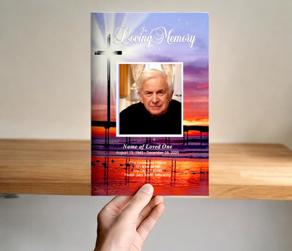 Glorify Funeral Program Template - The Funeral Program Site