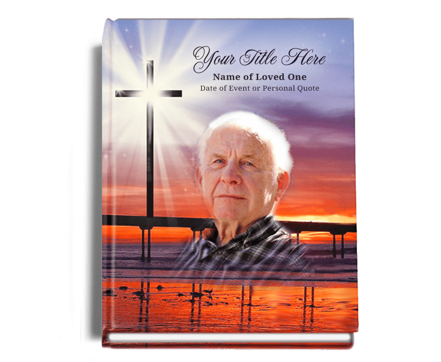 Glorify Perfect Bind Memorial Funeral Guest Book - The Funeral Program Site