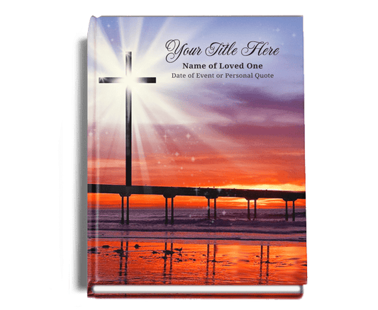 Glorify Perfect Bind Memorial Funeral Guest Book - The Funeral Program Site