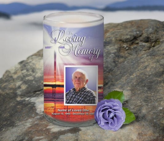Glorify Personalized Glass Memorial Candle