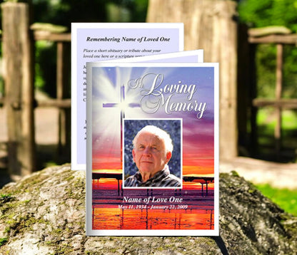 Glorify Small Memorial Card Template