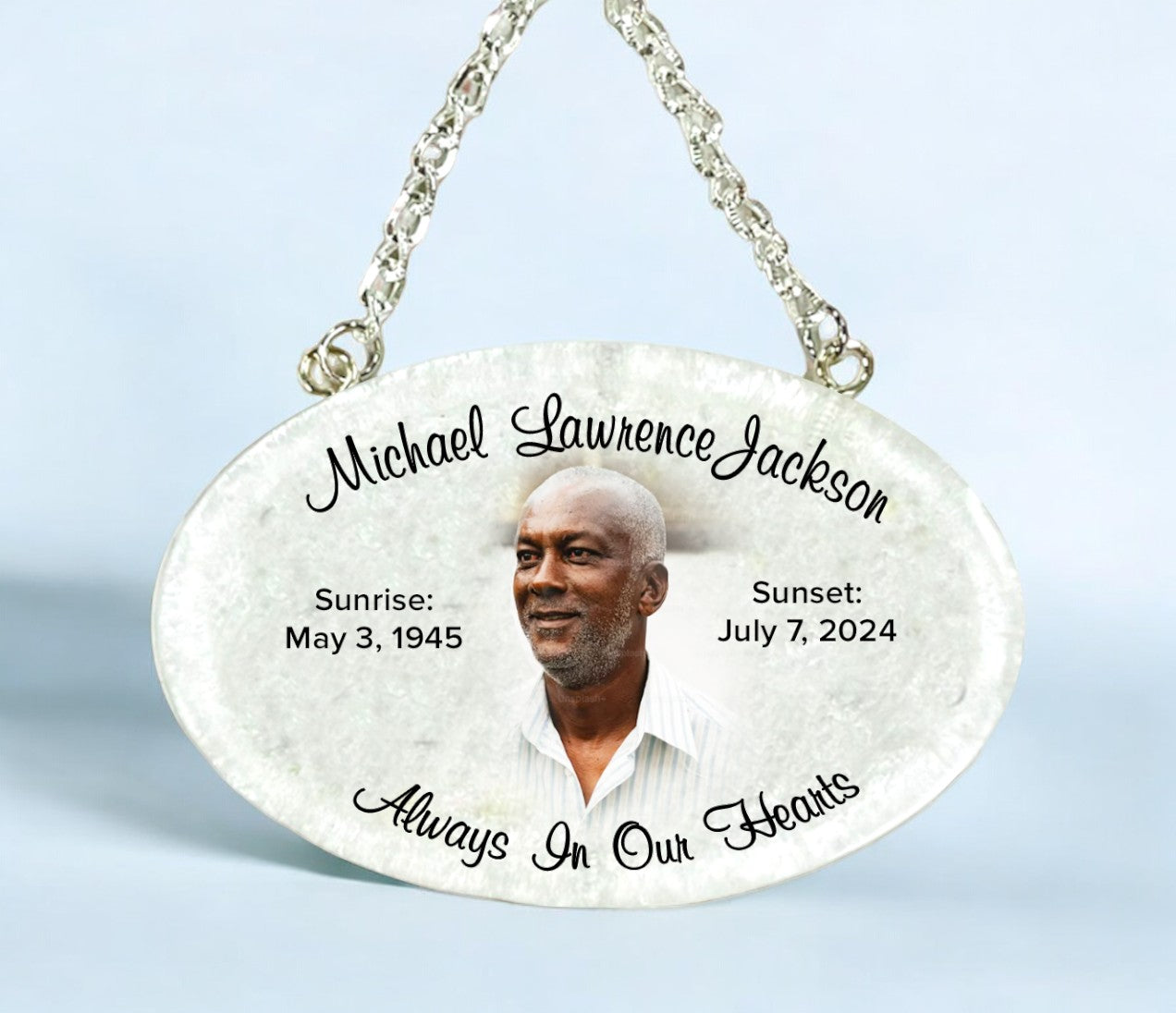 Oval Cremation Urn Plate Medallion